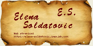 Elena Soldatović vizit kartica